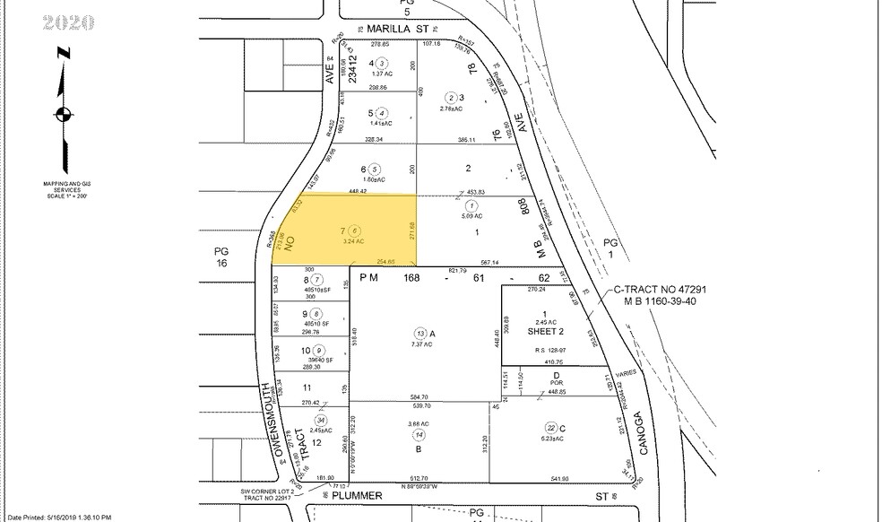 9640 Owensmouth Ave, Chatsworth, CA à vendre - Plan cadastral - Image 1 de 1