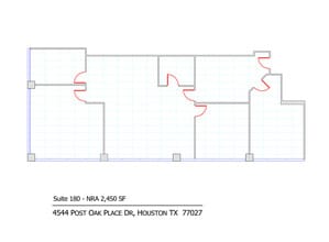4544 Post Oak Pl, Houston, TX à louer Plan d’étage- Image 1 de 1