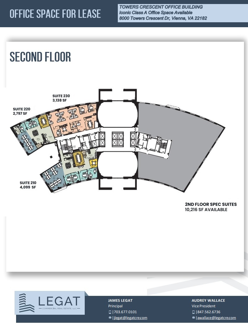 8000 Towers Crescent Dr, Vienna, VA à louer Plan d  tage- Image 1 de 6