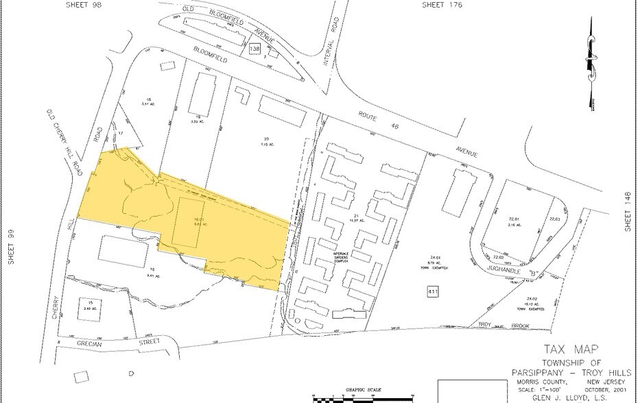 99 Cherry Hill Rd, Parsippany, NJ à louer - Plan cadastral - Image 2 de 7