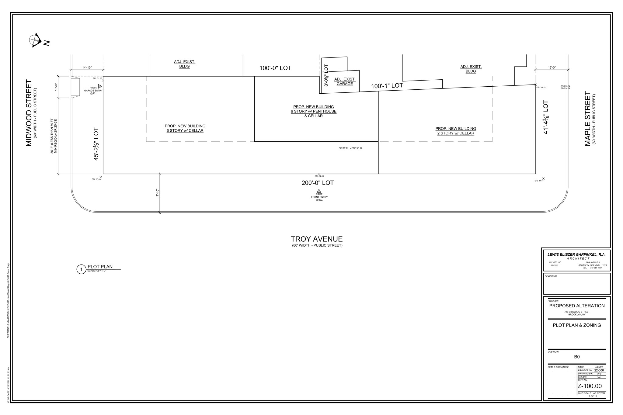 703 Midwood St, Brooklyn, NY for lease Site Plan- Image 1 of 3