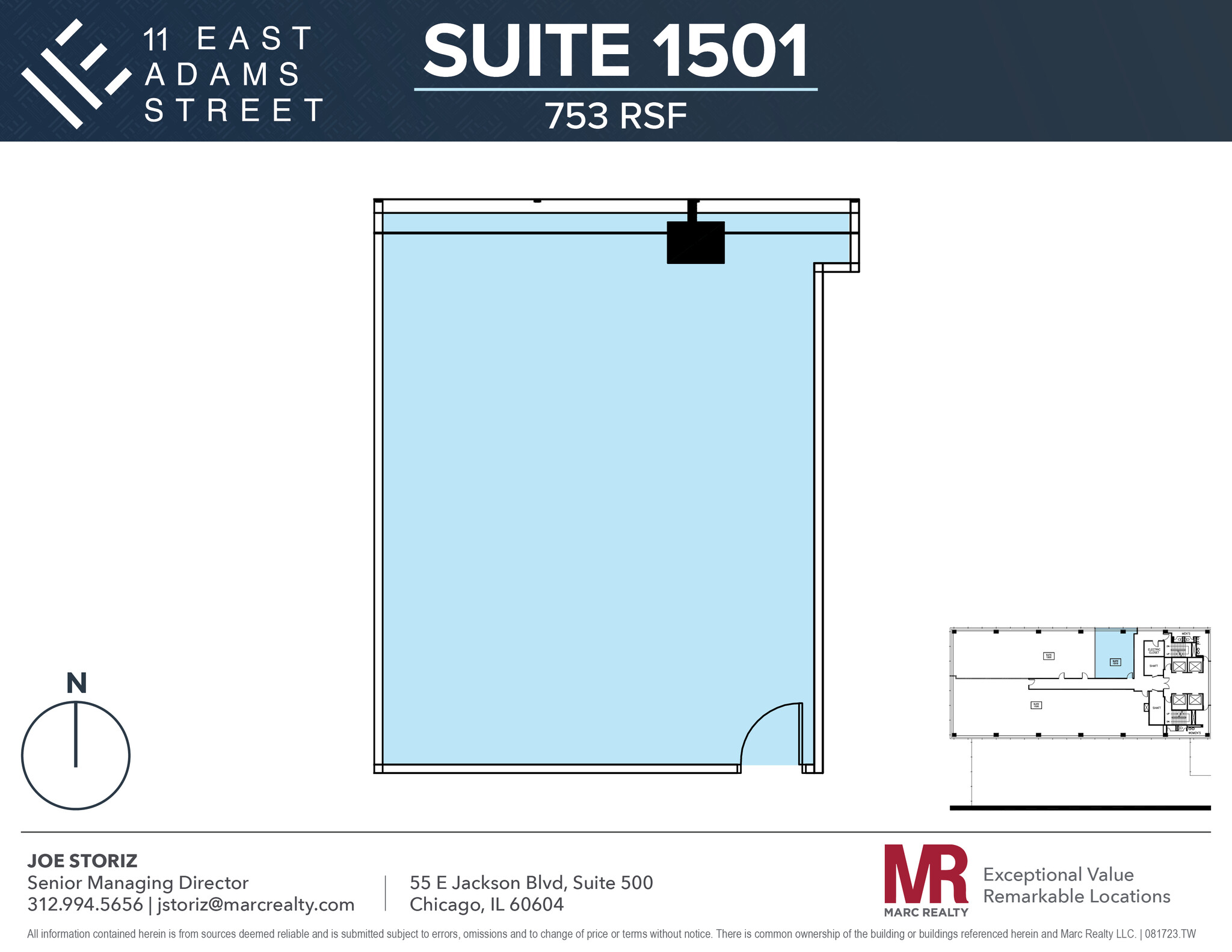 11 E Adams St, Chicago, IL for lease Floor Plan- Image 1 of 1