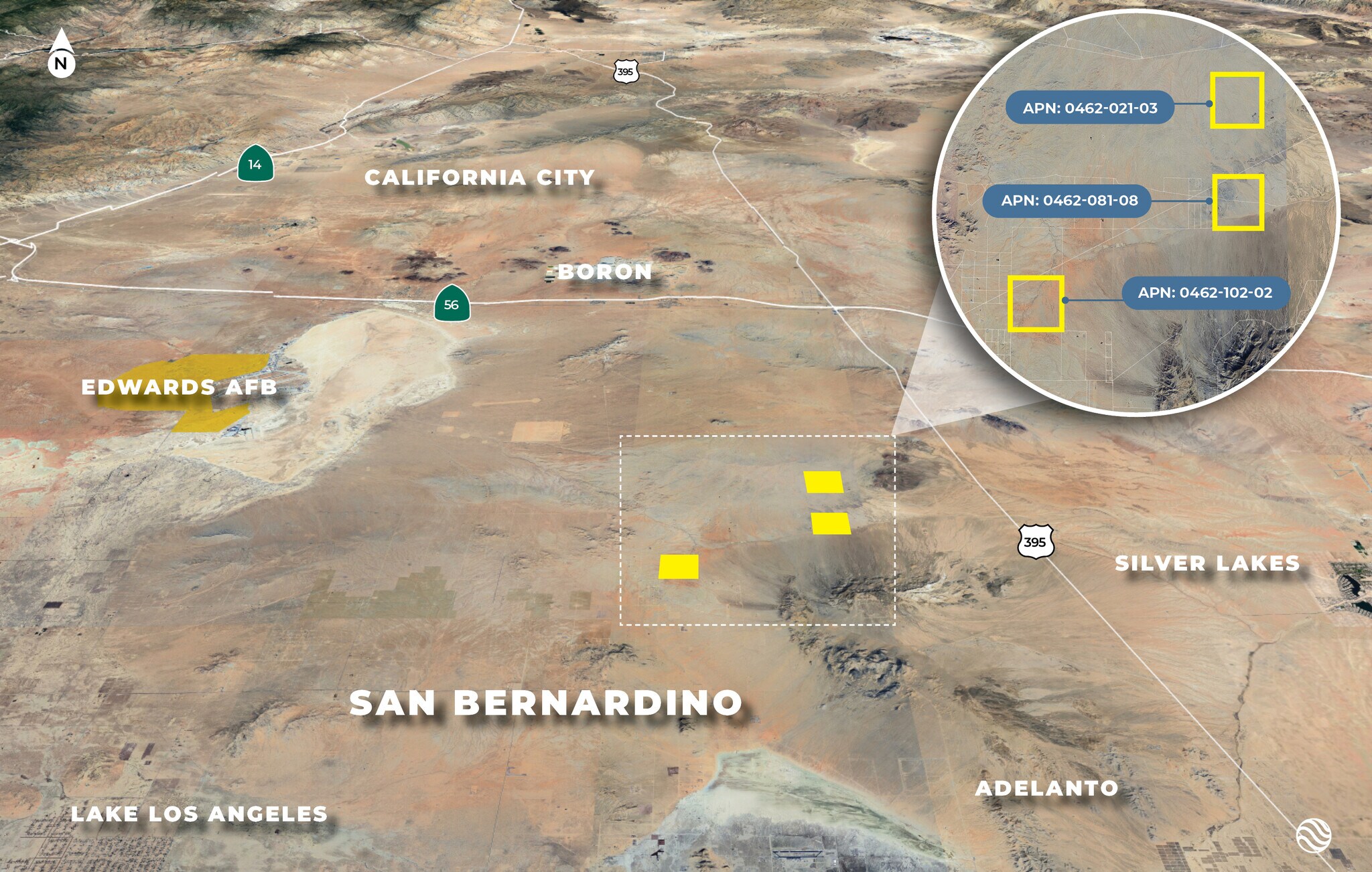 U.S. Highway 395, Adelanto, CA for sale Aerial- Image 1 of 2