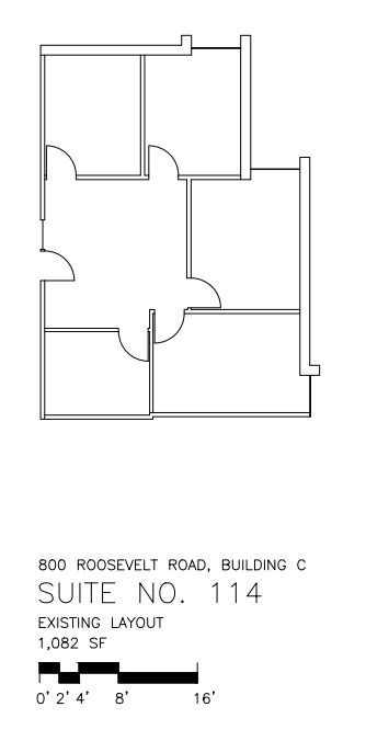 800 Roosevelt Rd, Glen Ellyn, IL à louer Plan d’étage- Image 1 de 1