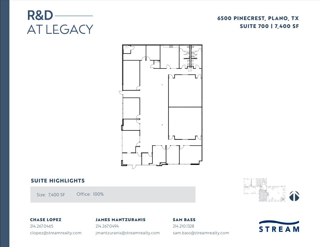 6400 Pinecrest Dr, Plano, TX à louer Plan d’étage- Image 1 de 1