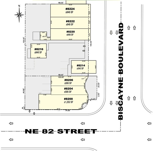 Plus de détails pour 8200-8224 Biscayne Blvd, Miami, FL - Commerce de détail à louer