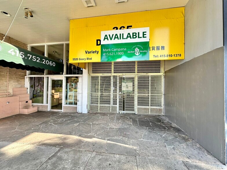 5520-5526 Geary Blvd, San Francisco, CA à louer - Photo du bâtiment - Image 1 de 7