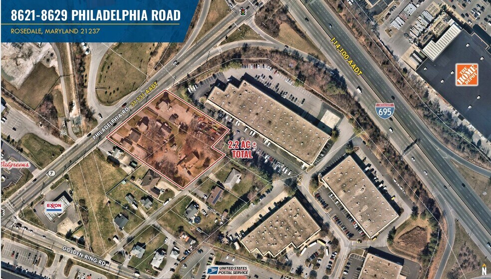 8621 - 8629 Philadelphia Rd, Rosedale, MD à vendre - Photo du bâtiment - Image 3 de 5