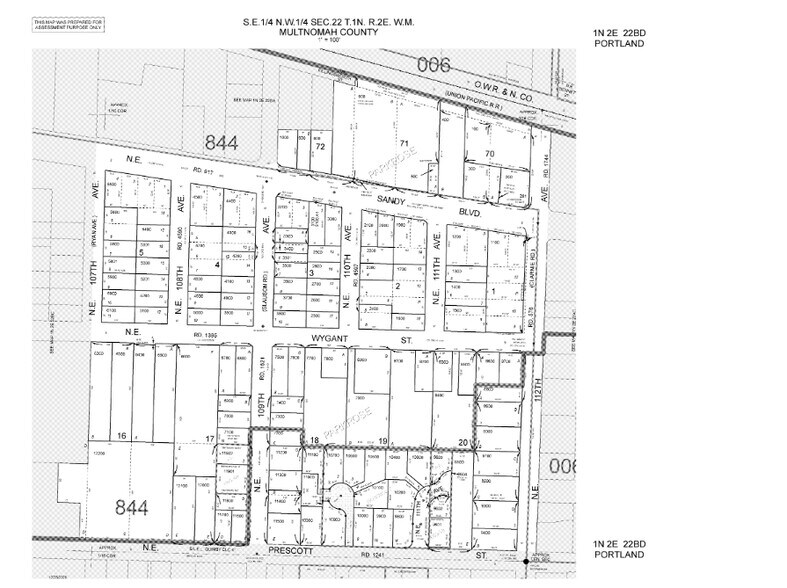 4720 NE 110th Ave, Portland, OR à vendre - Plan cadastral - Image 2 de 2