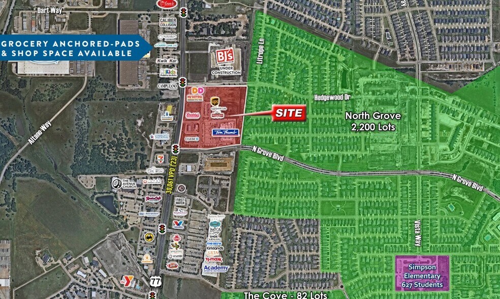 NEC Hwy 77 & N Grove Blvd, Waxahachie, TX à louer - Photo du bâtiment - Image 3 de 4