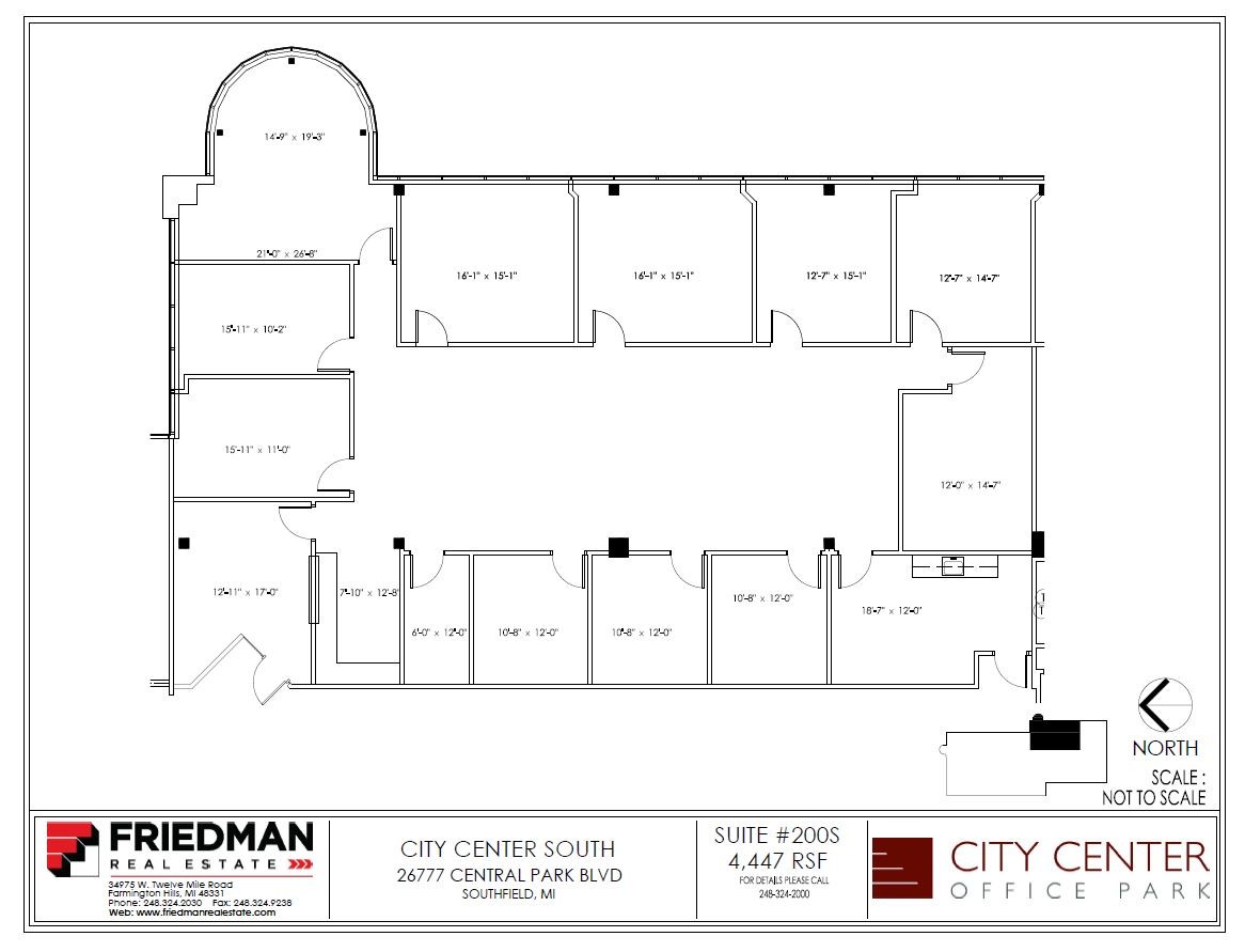 26777-26999 Central Park Blvd, Southfield, MI à louer Plan d  tage- Image 1 de 2