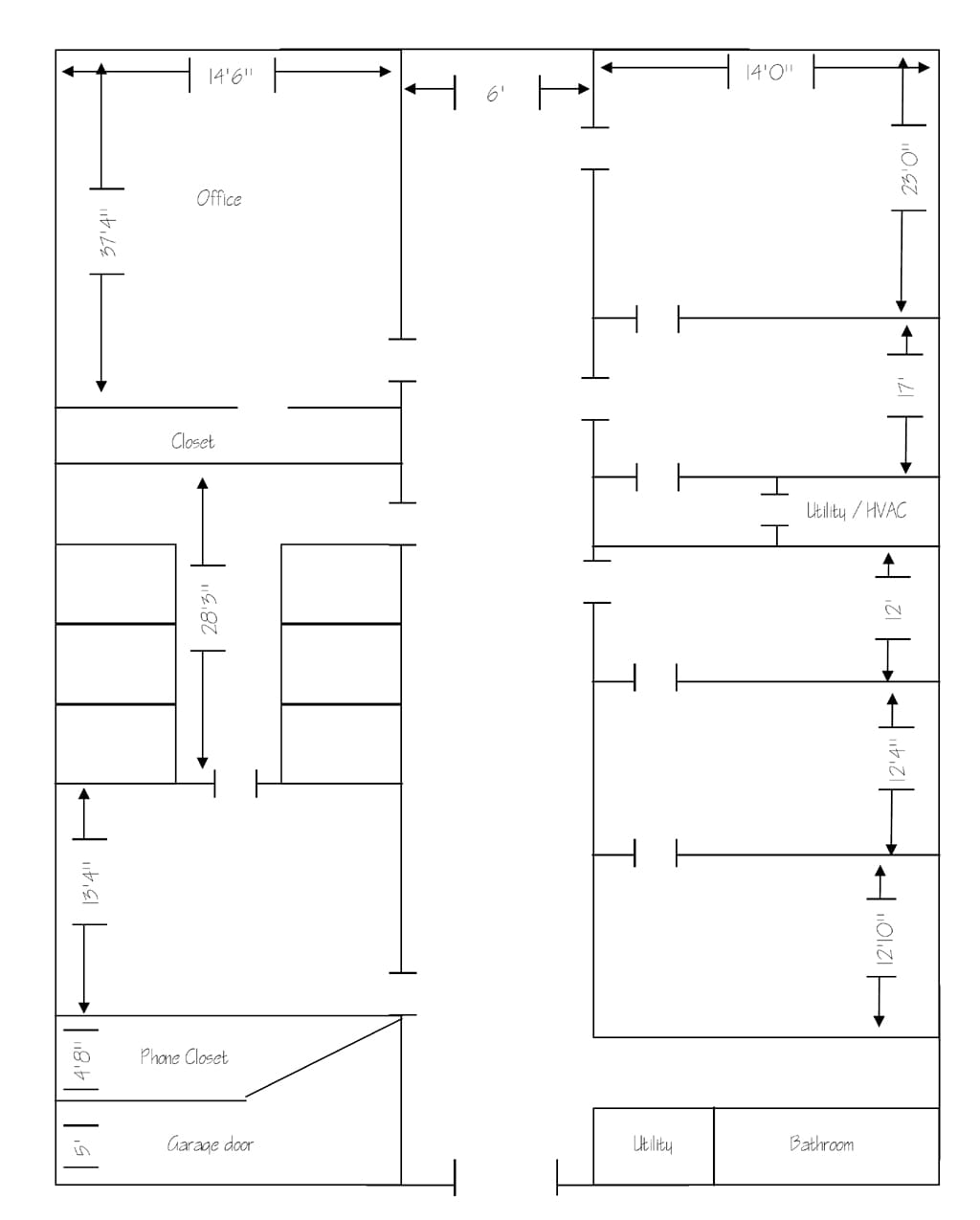2857 Main St, East Point, GA for lease Typical Floor Plan- Image 1 of 1