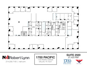 1700 Pacific Ave, Dallas, TX à louer Plan d  tage- Image 1 de 1