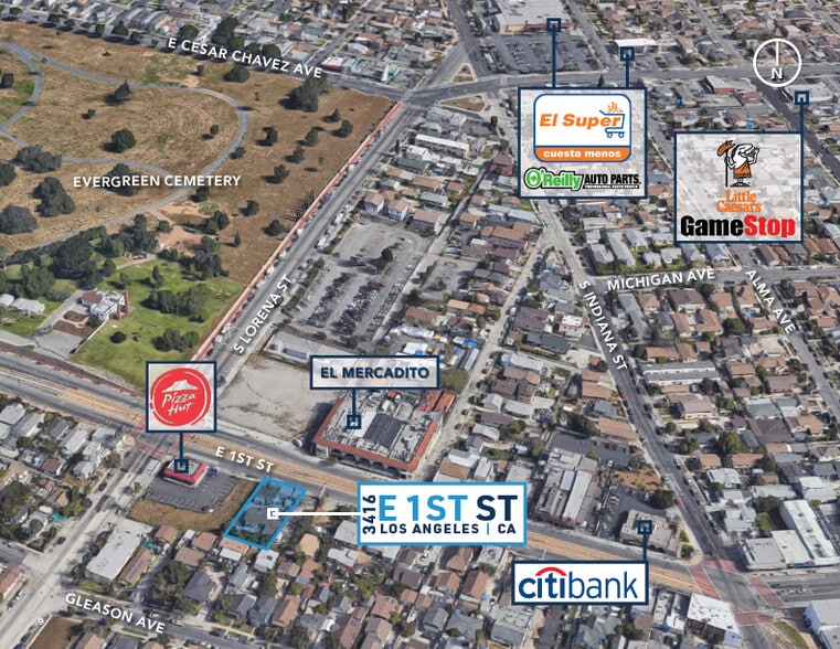 3416 E 1st St, Los Angeles, CA à vendre - Aérien - Image 3 de 24