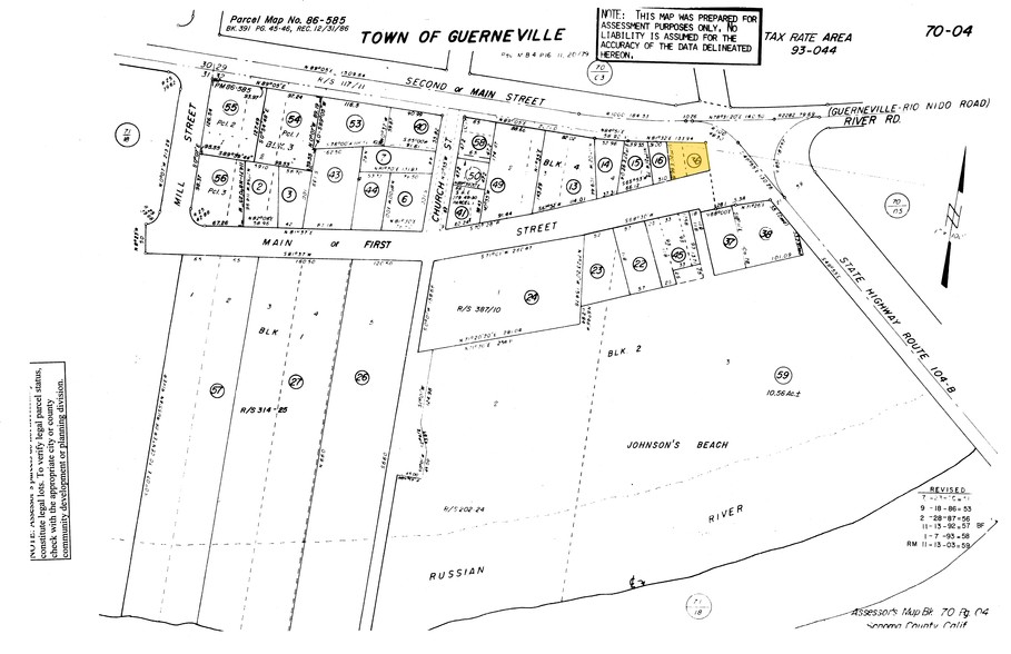 16215 Main St, Guerneville, CA à vendre - Plan cadastral - Image 1 de 1