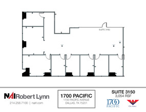 1700 Pacific Ave, Dallas, TX à louer Plan d  tage- Image 1 de 1