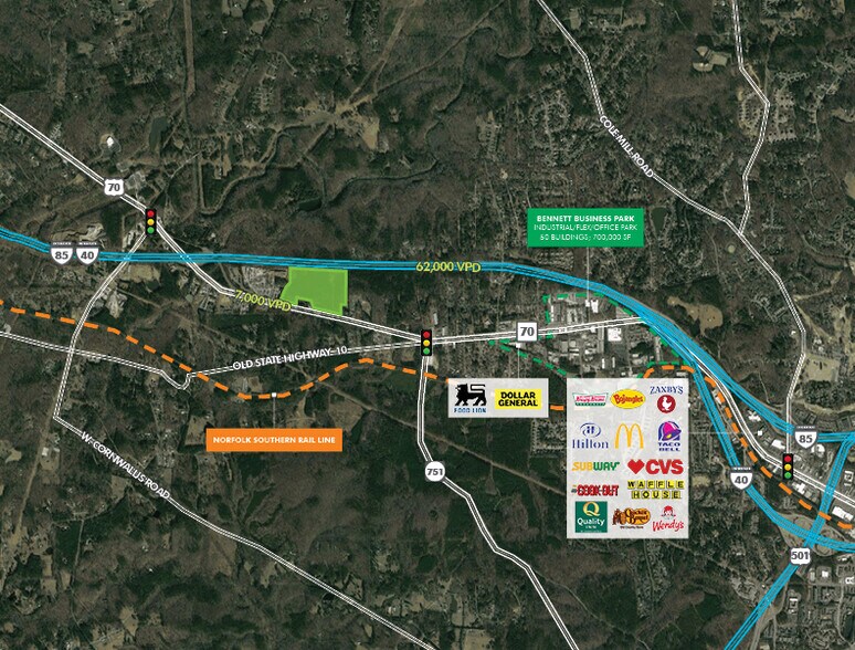 5818 US Highway 70 E, Durham, NC à vendre - Aérien - Image 3 de 3
