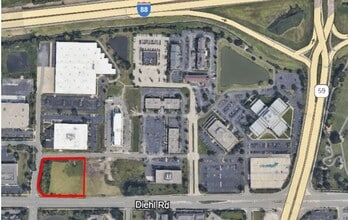NE Corner of Diehl Rd & Country Club Blvd, Naperville, IL - AERIAL  map view