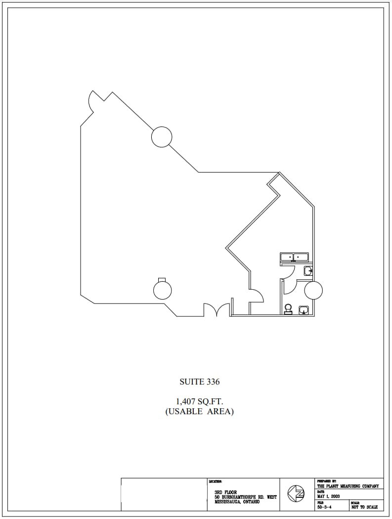 50 Burnhamthorpe Rd W, Mississauga, ON for lease Floor Plan- Image 1 of 1