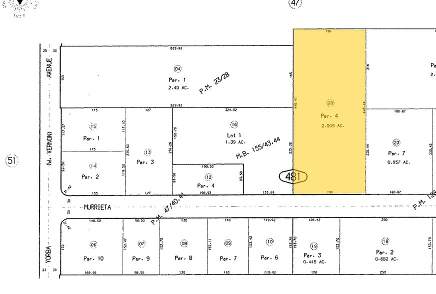 4802 Murrieta Ave, Chino, CA for lease - Plat Map - Image 2 of 2
