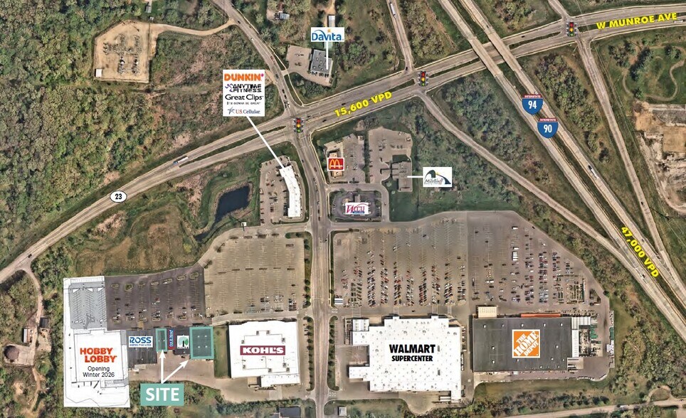 121 Commerce St, Wisconsin Dells, WI à louer - Aérien - Image 3 de 4