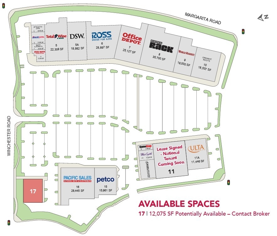 40400-40500 Winchester Rd, Temecula, CA à louer Plan de site- Image 1 de 1