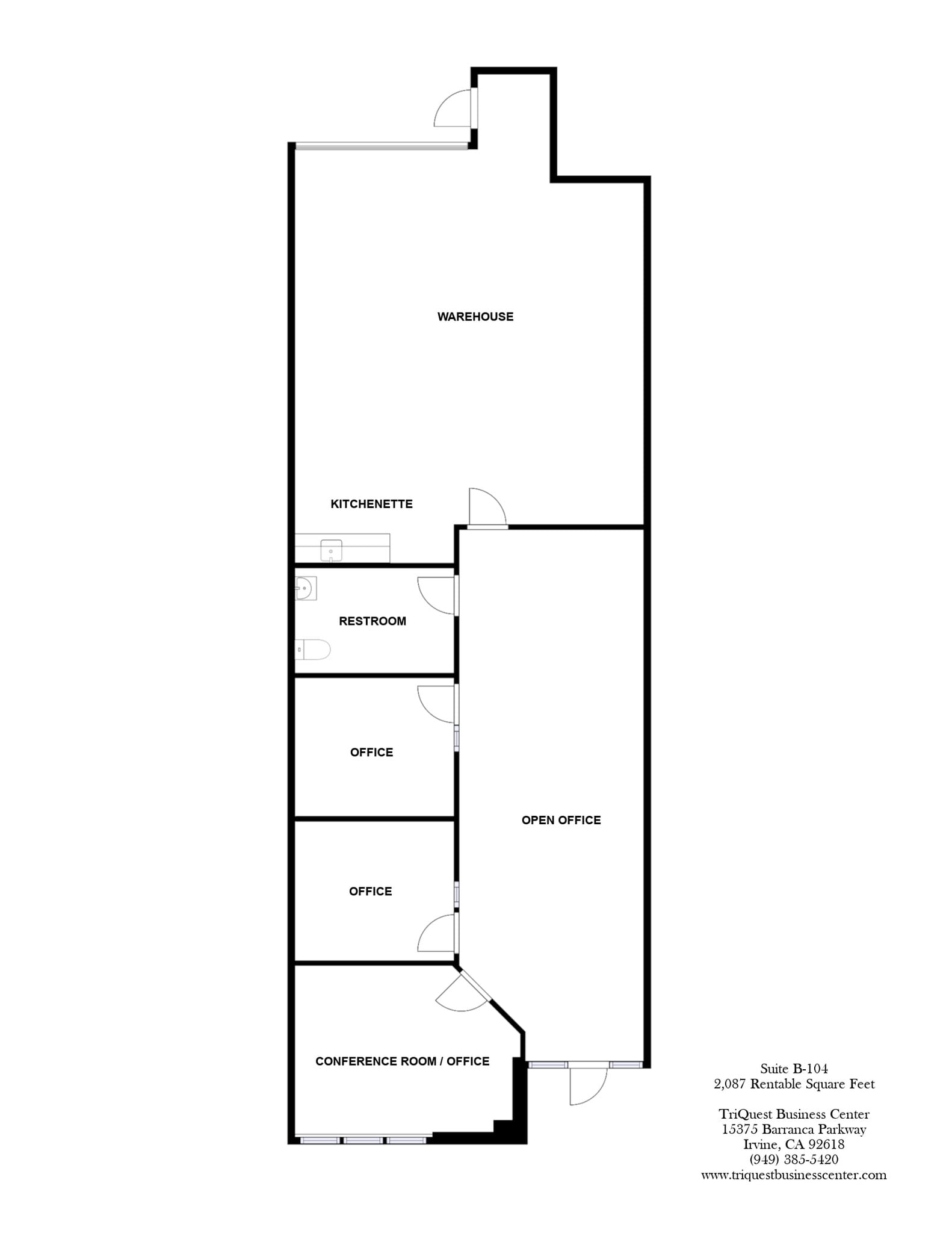 15375 Barranca Pky, Irvine, CA à louer Plan d’étage- Image 1 de 1