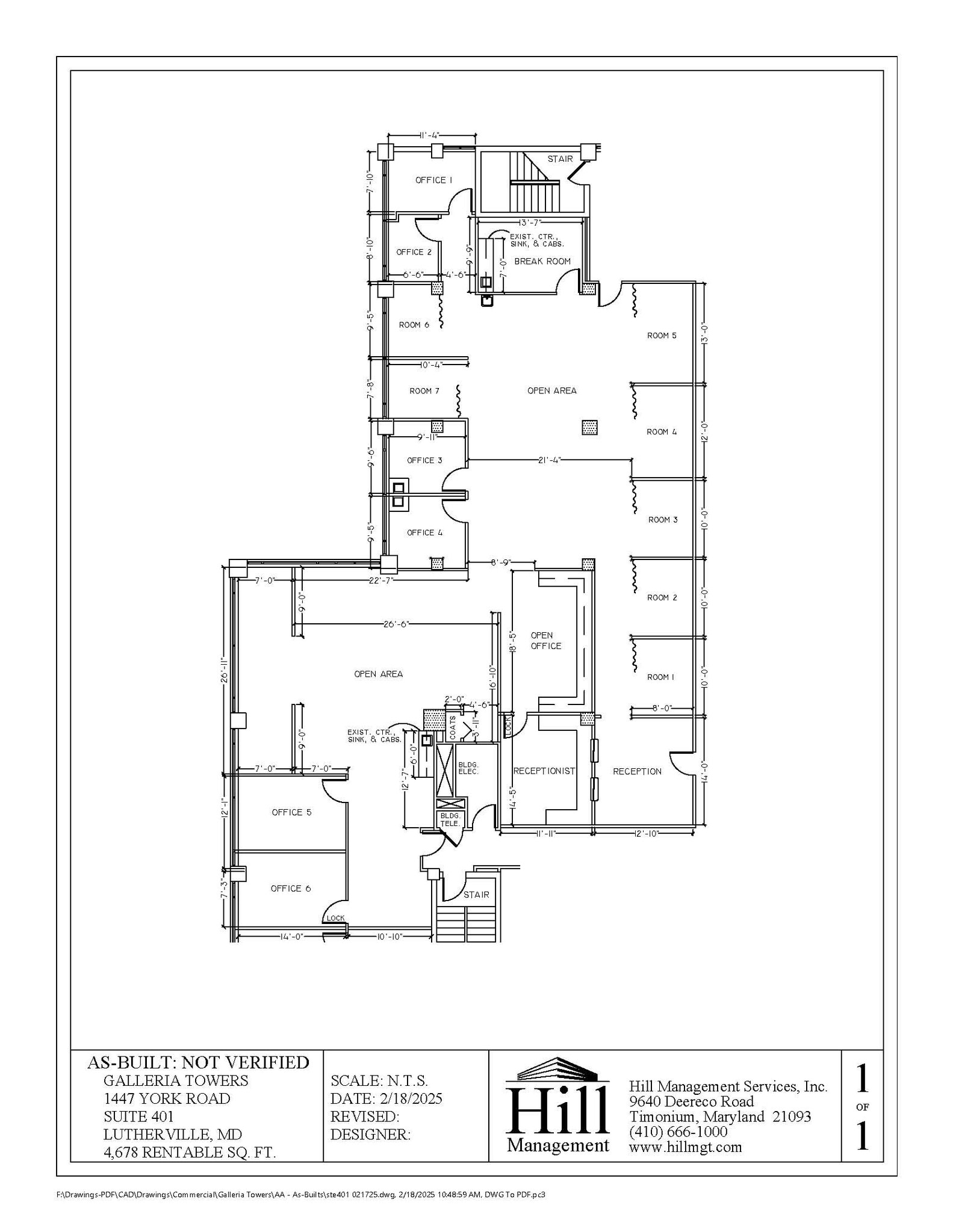 1447 York Rd, Lutherville, MD for lease Floor Plan- Image 1 of 1