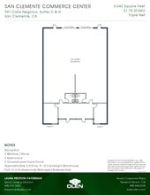 931 Calle Negocio, San Clemente, CA à louer Plan d’étage- Image 1 de 1