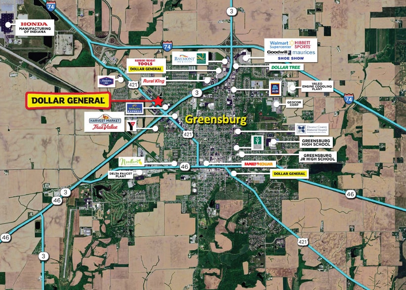 1115 W Westridge Pky, Greensburg, IN for sale - Aerial - Image 3 of 4