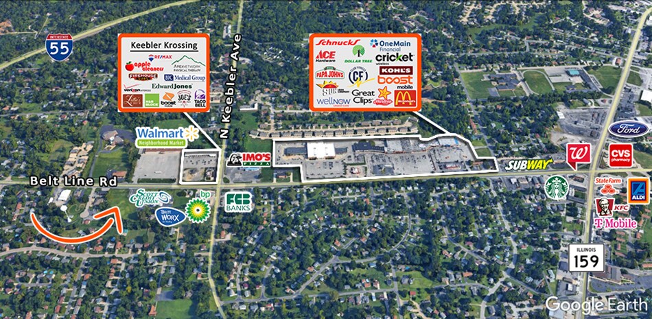 1100 Belt Line Rd, Collinsville, IL à vendre - Photo du bâtiment - Image 2 de 2