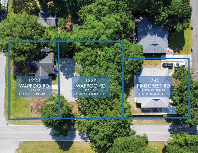 Plus de détails pour 1224 Wappoo Rd & 1740 Pinecrest Rd – à vendre, Charleston, SC