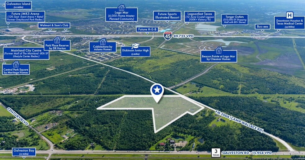 FM 2004, Texas City, TX à vendre - Aérien - Image 2 de 4