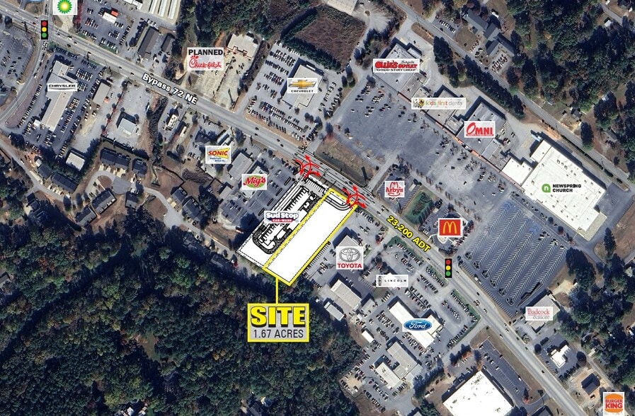 1405 Bypass 72 NE, Greenwood, SC for lease - Building Photo - Image 2 of 3