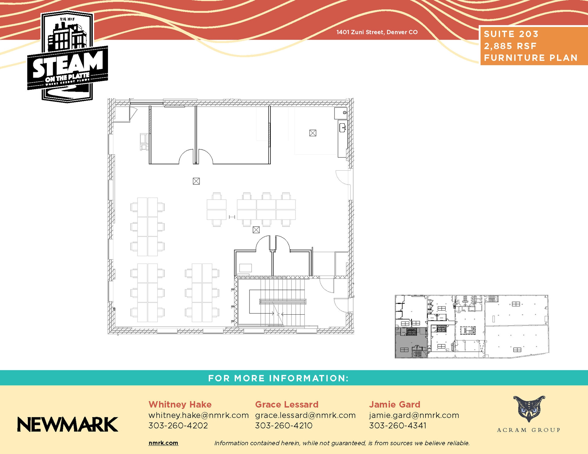 1401 Zuni St, Denver, CO à louer Plan d’étage- Image 1 de 1