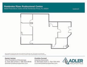 9050 Pines Blvd, Pembroke Pines, FL à louer Plan d’étage- Image 1 de 2