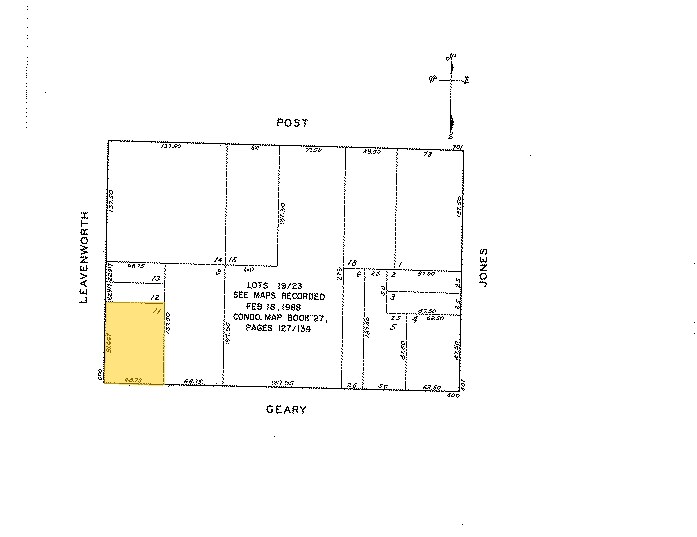 688-696 Geary St, San Francisco, CA à louer - Plan cadastral - Image 2 de 2