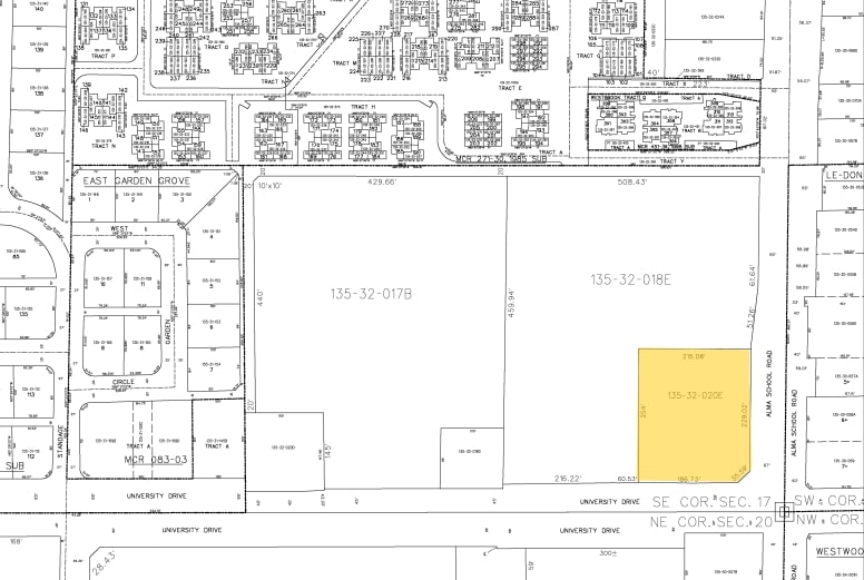 1202 W University Dr, Mesa, AZ for lease - Plat Map - Image 2 of 24