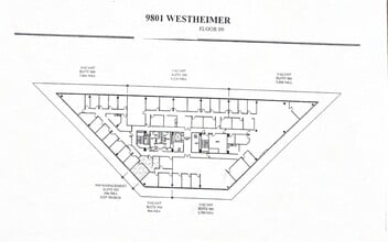 9801 Westheimer Rd, Houston, TX à louer Plan d’étage- Image 1 de 1