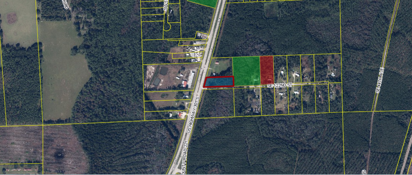 US HWY 301 and SE 122nd st, Starke, FL for sale Aerial- Image 1 of 3