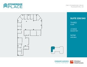 7901 Stoneridge Dr, Pleasanton, CA for lease Floor Plan- Image 2 of 2