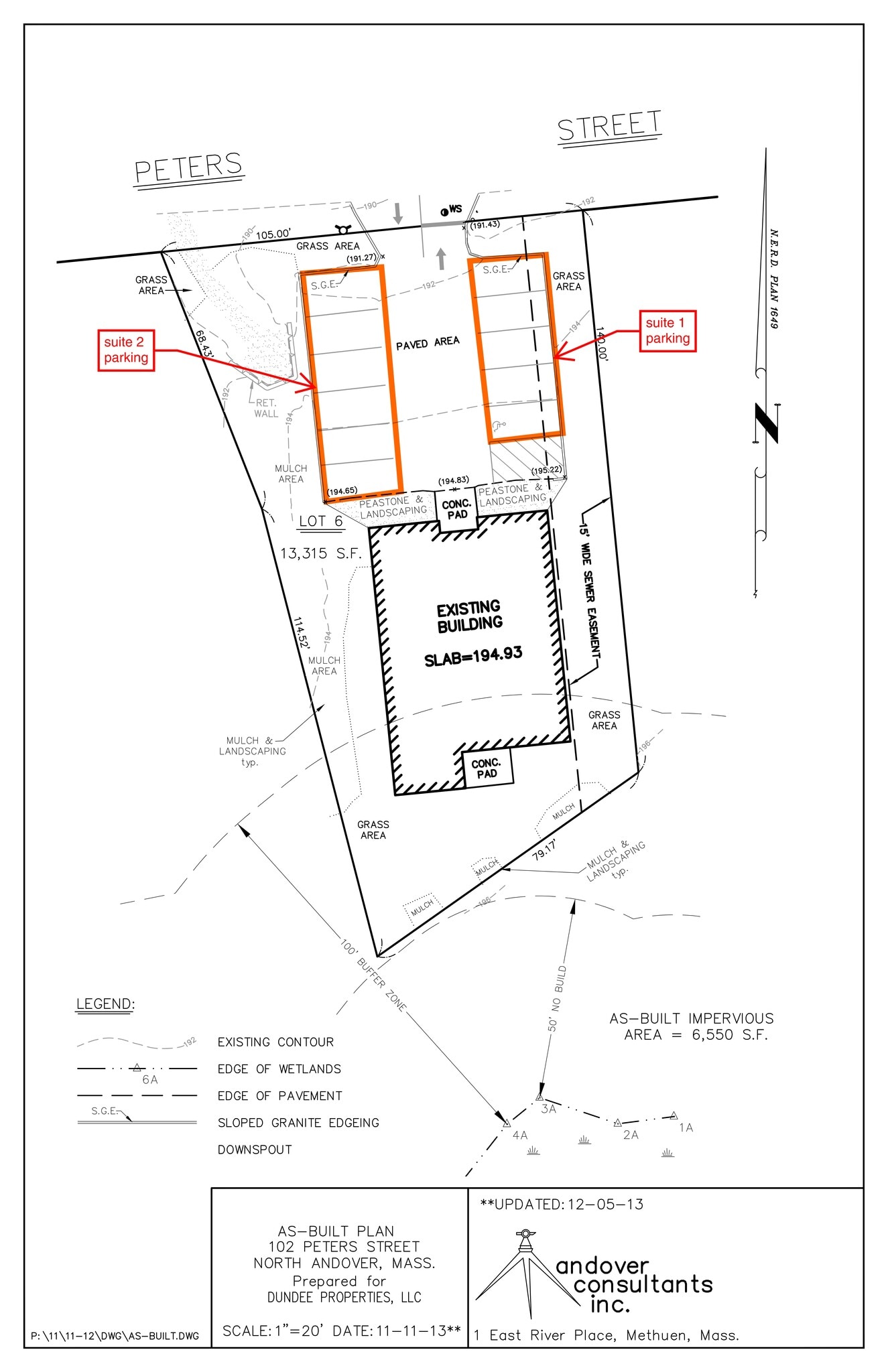 102 Peters St, North Andover, MA à louer Plan de site- Image 1 de 1