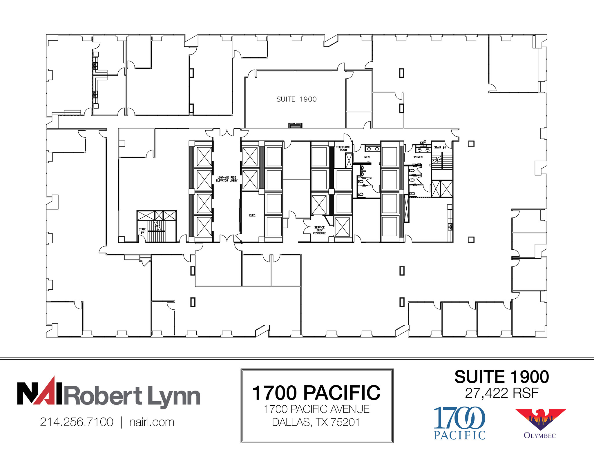 1700 Pacific Ave, Dallas, TX à louer Plan d  tage- Image 1 de 1