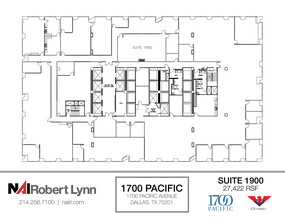 1700 Pacific Ave, Dallas, TX à louer Plan d  tage- Image 1 de 1