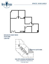949 S Coast Dr, Costa Mesa, CA à louer Plan d’étage- Image 1 de 1