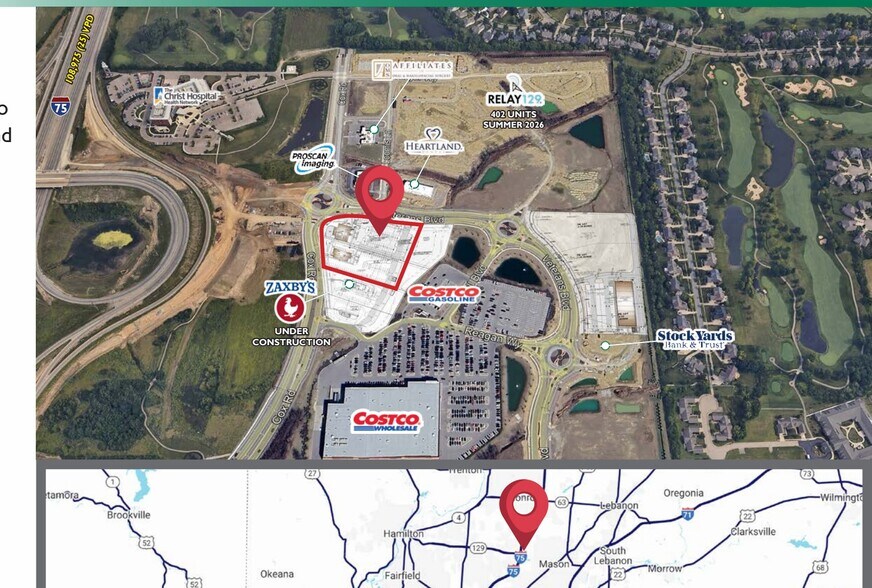 SEC of Veterans Blvd & Cox Rd, Liberty Township, OH for lease - Aerial - Image 2 of 2
