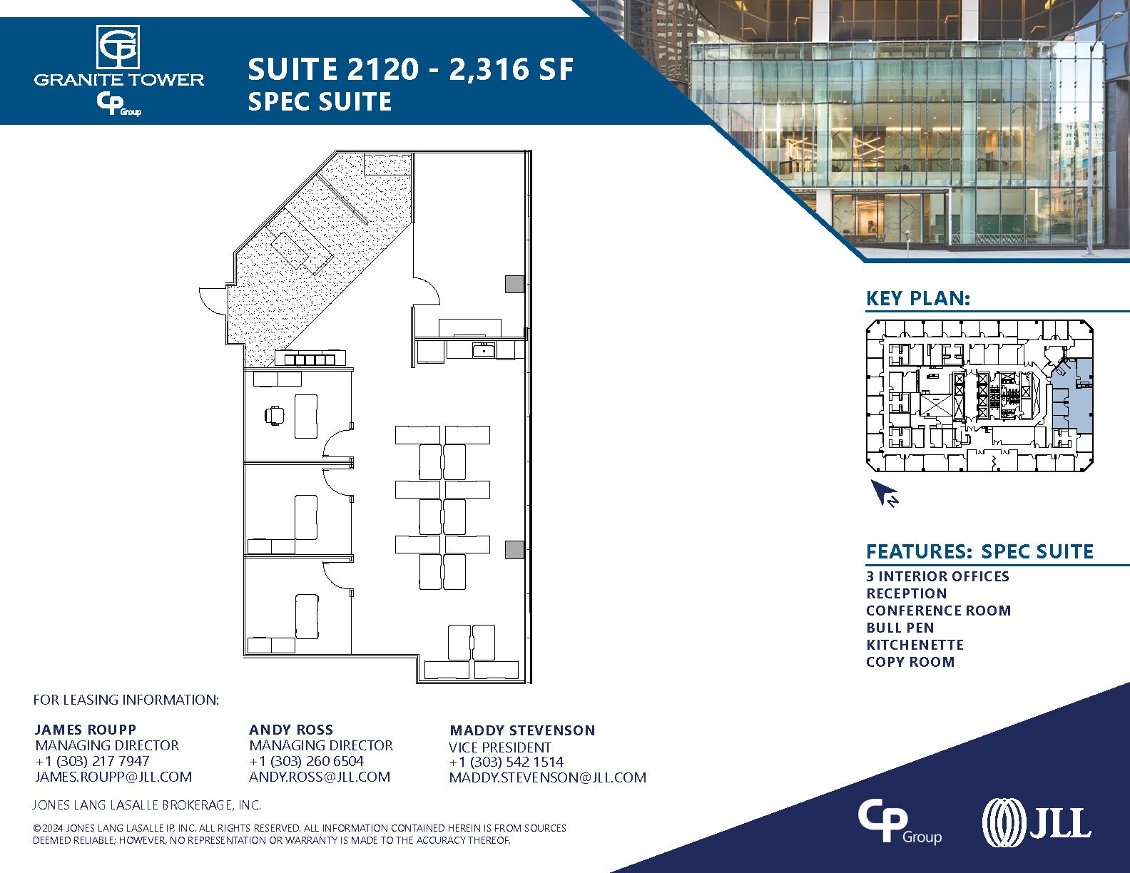 1099 18th St, Denver, CO à louer Plan d’étage- Image 1 de 1