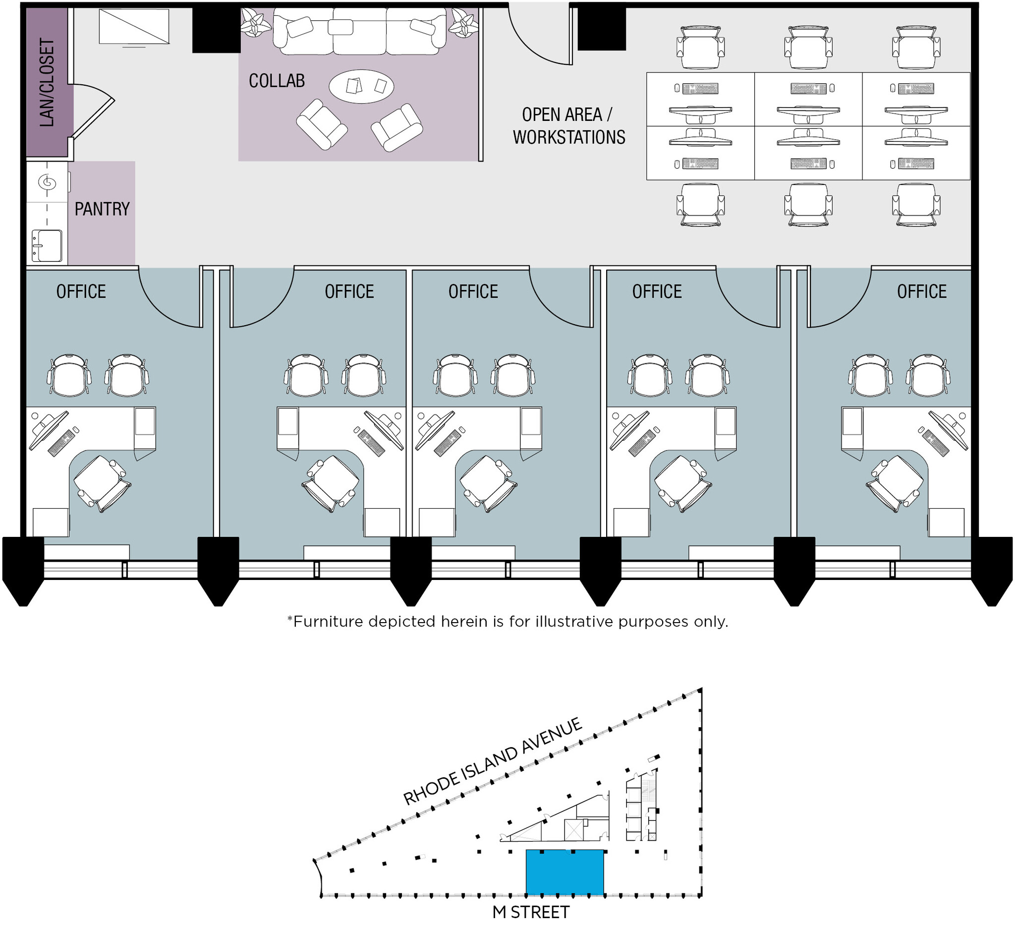 1730 Rhode Island Ave NW, Washington, DC for lease Floor Plan- Image 1 of 1