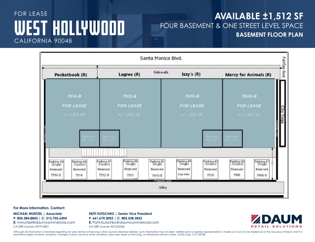 7906 Santa Monica Blvd, West Hollywood, CA à vendre Plan d’étage- Image 1 de 1