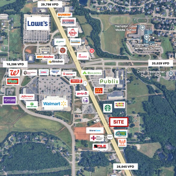 6747 U.S 431 hwy, Owens Cross Roads, AL à louer - Aérien - Image 3 de 5